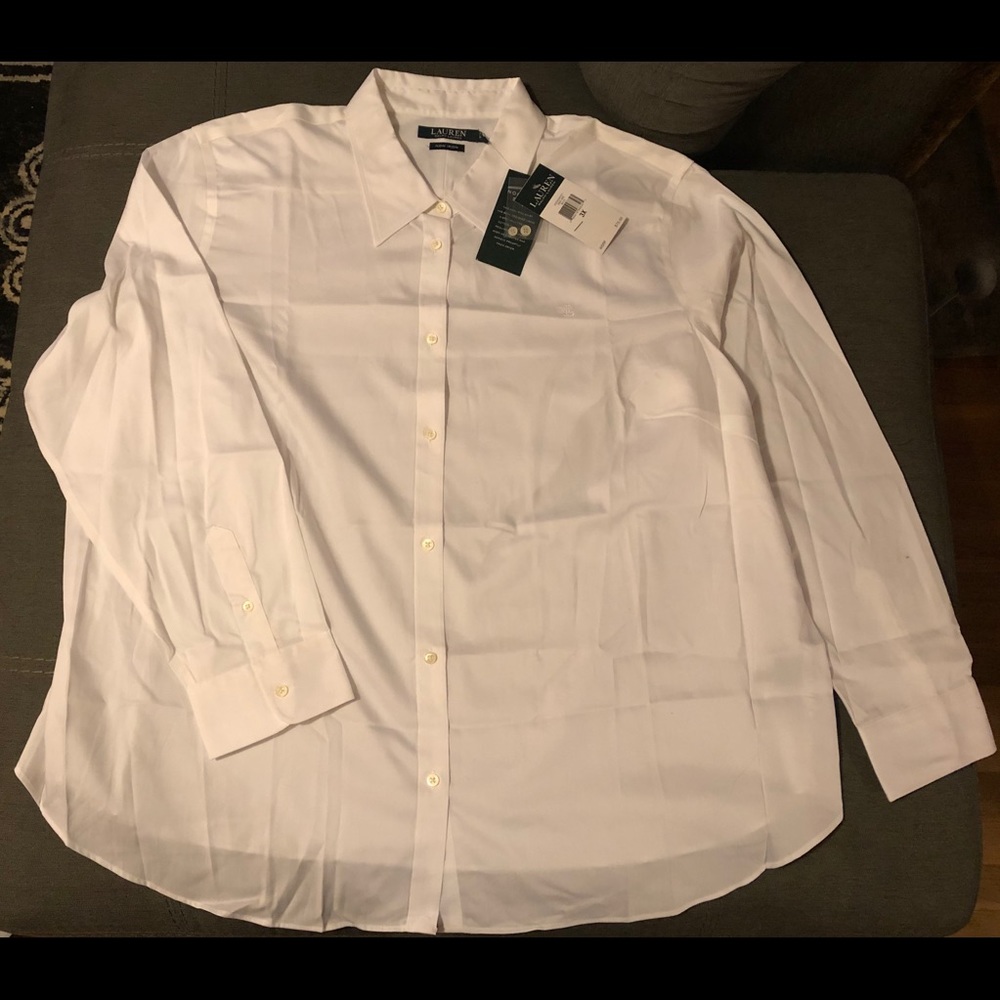 White button down blouse